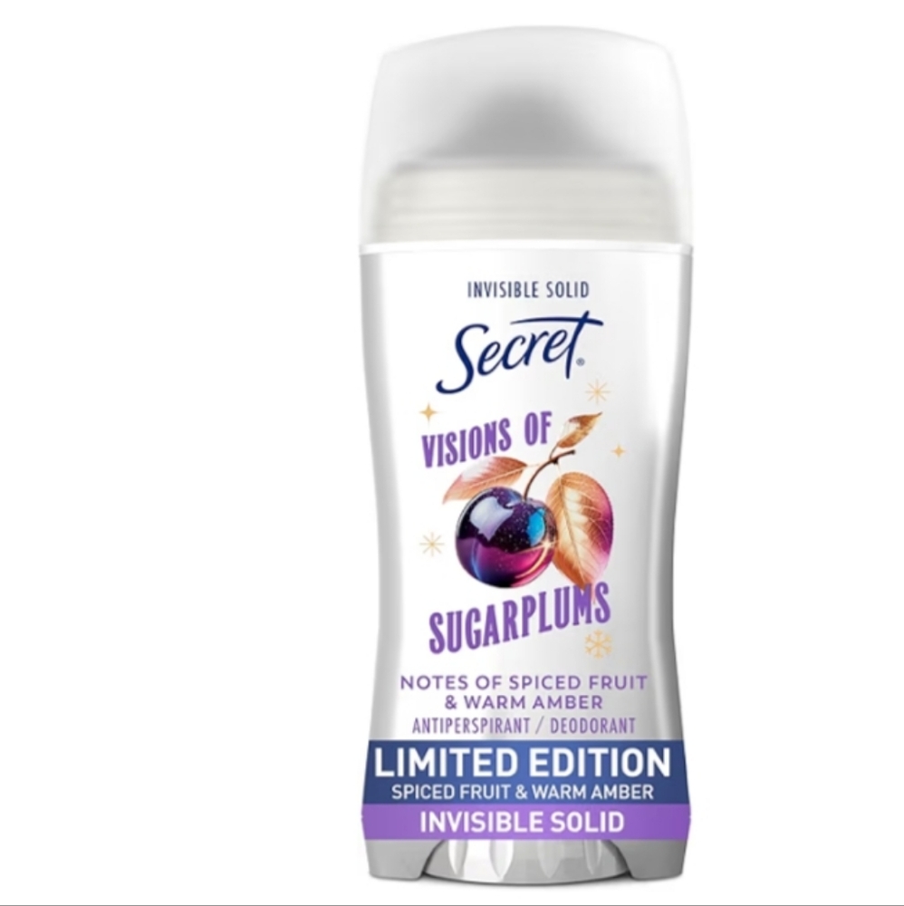 Secret Antiperspirant Deodorant Holiday Invisible Solid Visions of Sugarplums